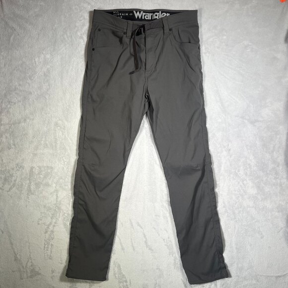Wrangler Pants Mens 34x32 Gray All Terrain Gear Nylon Straight Hiking Outdoor - Picture 1 of 8